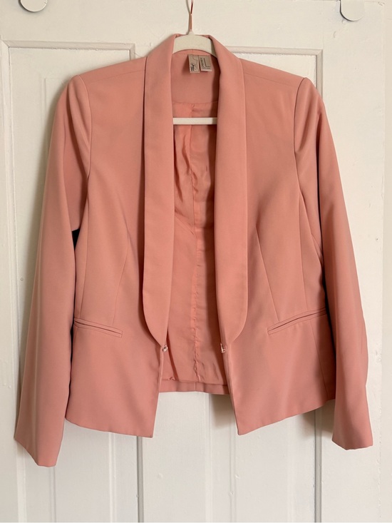Forever 21 Jackets & Blazers - Forever 21 Blush Pink Open-Front Shawl Collar Blazer